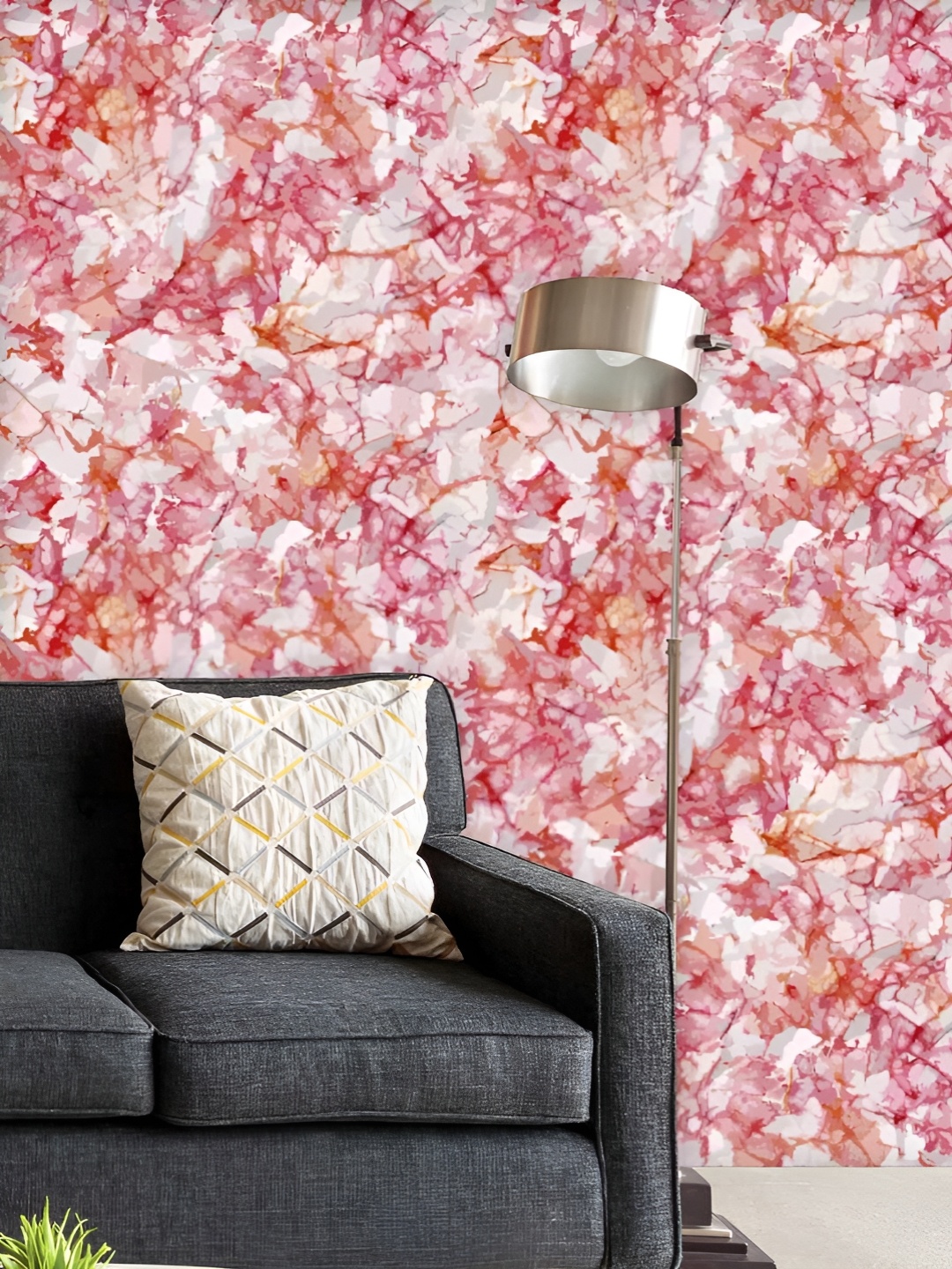 

ArtzFolio Printed UV-Resistant Anti-Bacterial Bright RedPeel & Stick Wallpaper, Multi