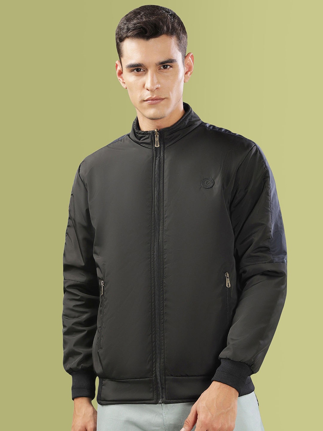 

Dollar Men Lightweight Bomber Jacket, Black