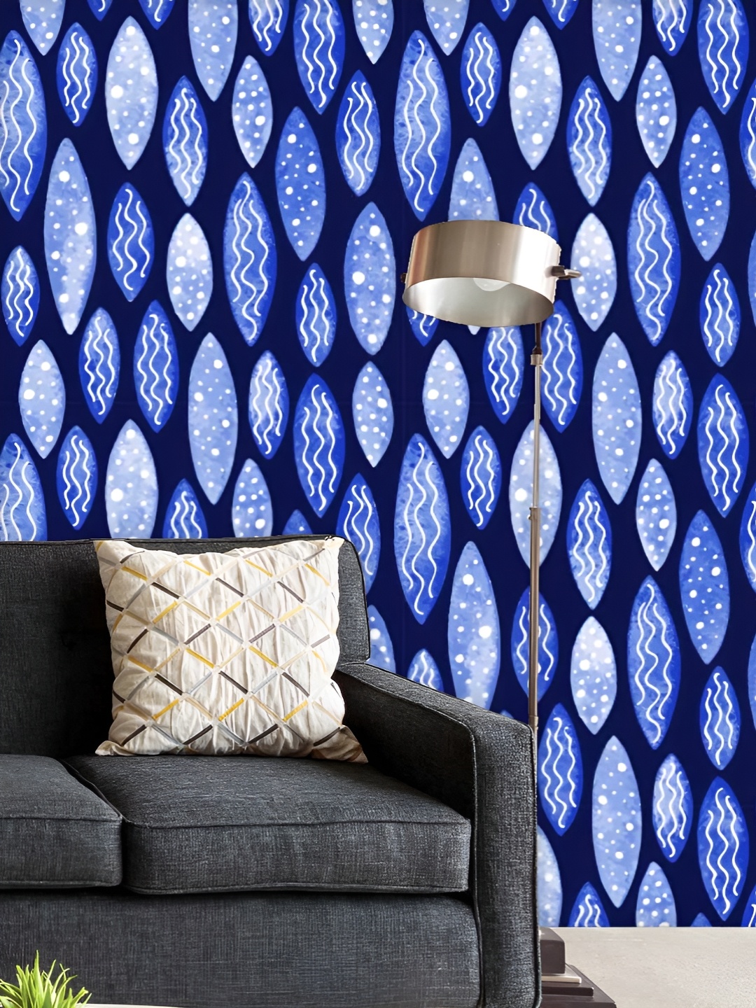 

ArtzFolio Printed UV-Resistant Anti-Bacterial Spots Waves Peel & Stick Wallpaper, Multi