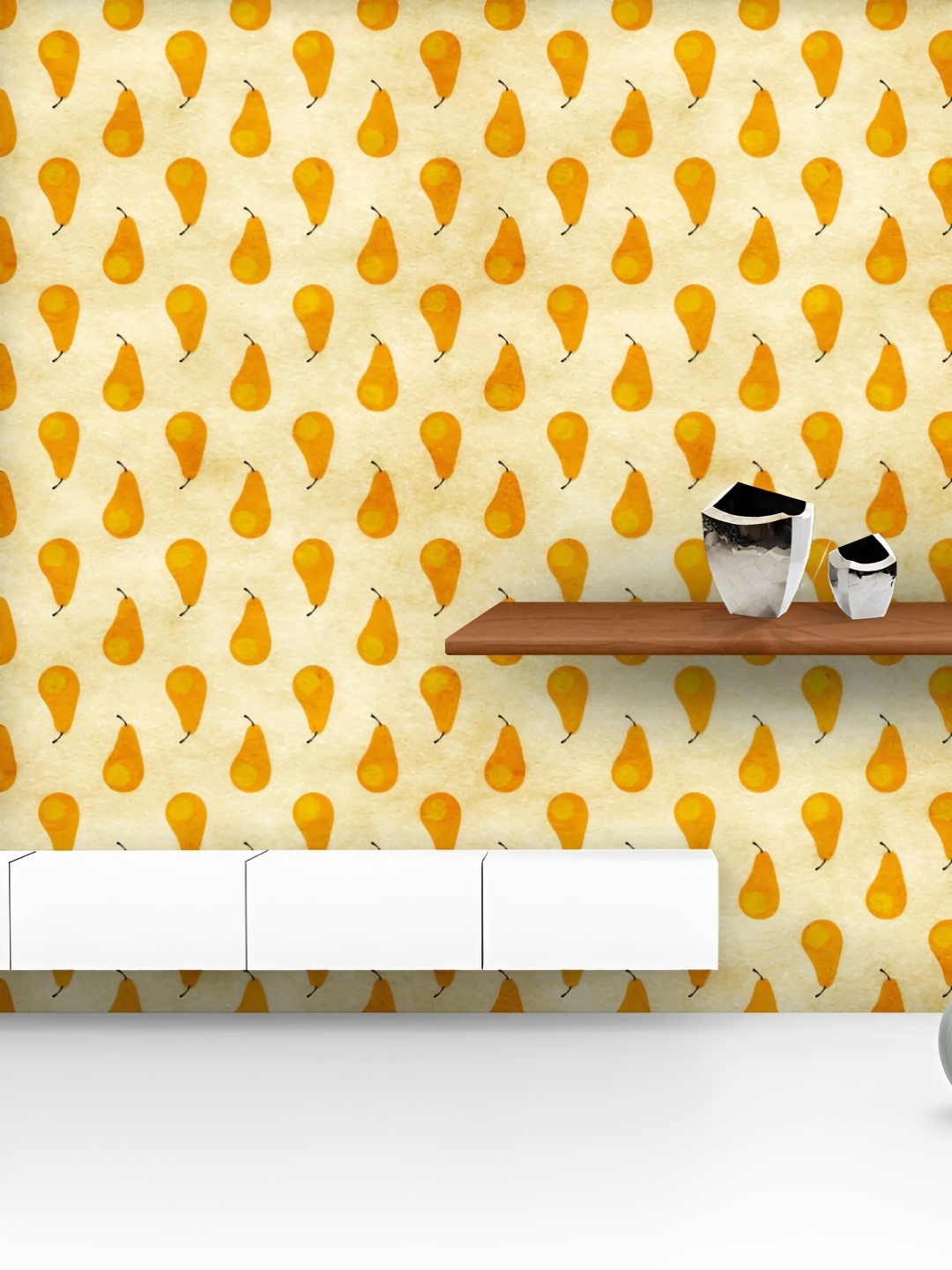 

ArtzFolio Printed UV-Resistant Anti-Bacterial Fruity Pear Pattern Peel & Stick Wallpaper, Multi