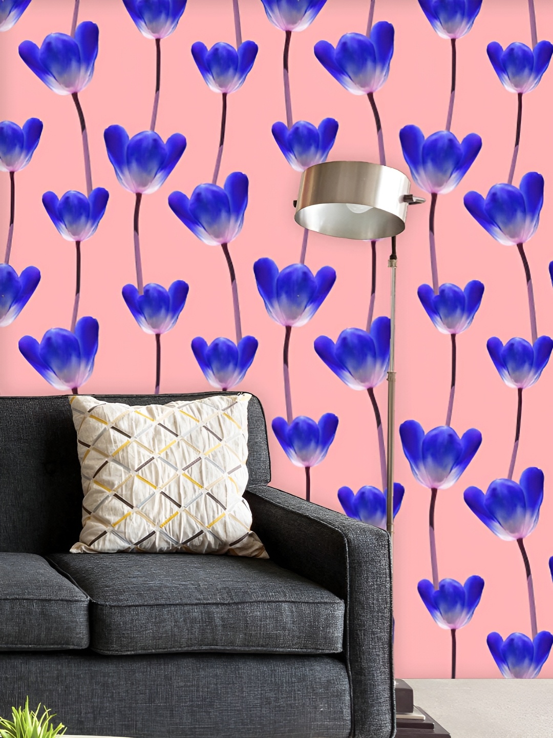 

ArtzFolio Printed UV-Resistant Anti-Bacterial D Tulips Pattern Peel & Stick Wallpaper, Multi