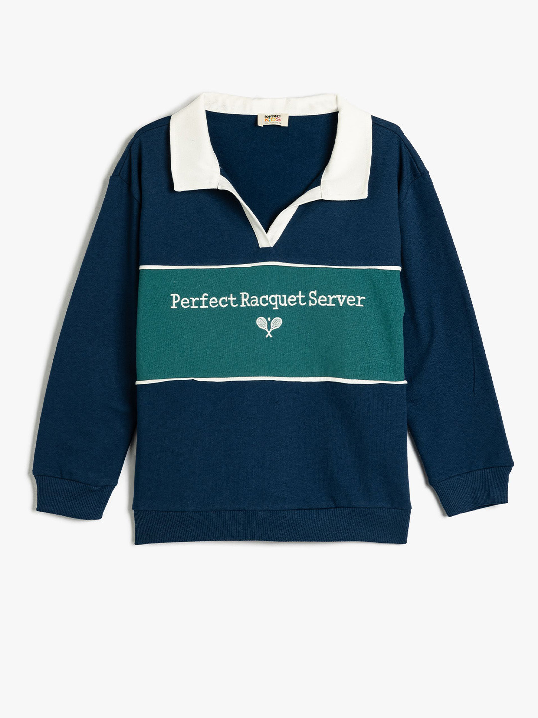 

Koton Boys Cotton Typography Printed Sweatshirt, Navy blue