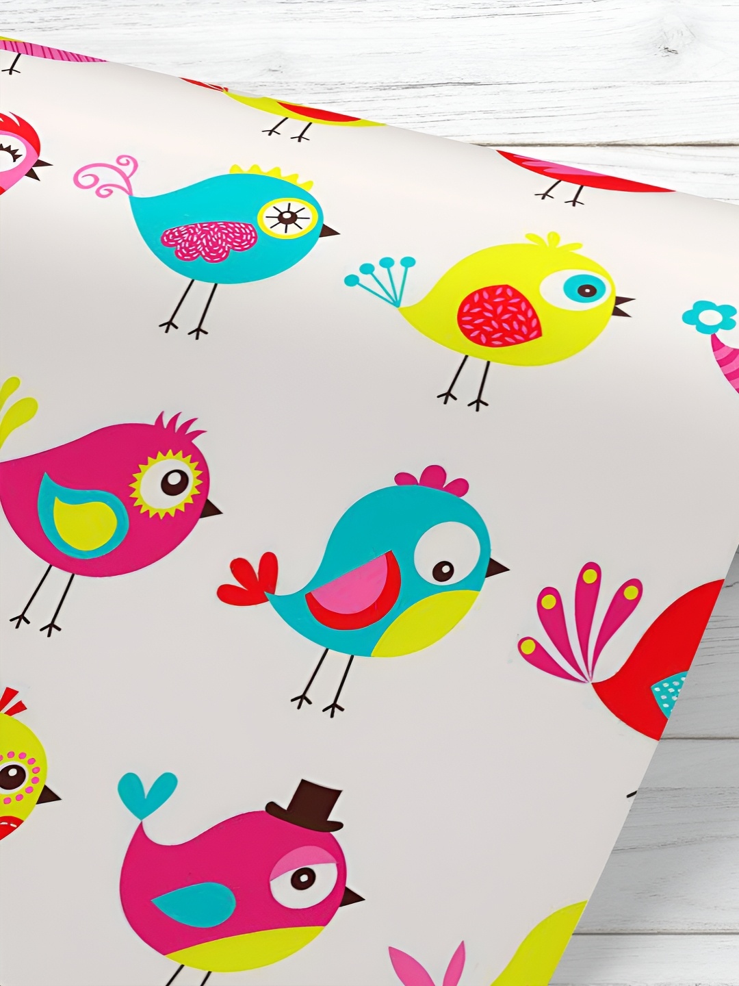 

ArtzFolio Printed UV-Resistant Anti-Bacterial Colourful Chirping Birds Peel & Stick Wallpaper, Multi