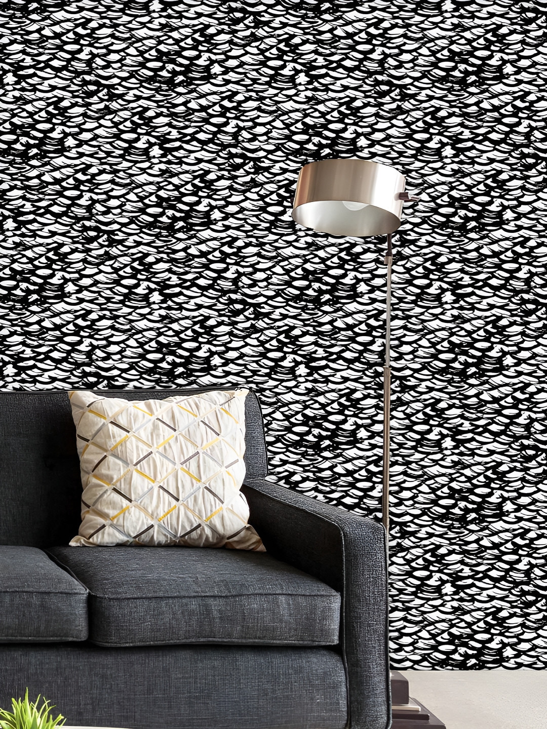 

ArtzFolio Printed UV-Resistant Anti-Bacterial Ditsy StrokesPeel & Stick Wallpaper, Multi