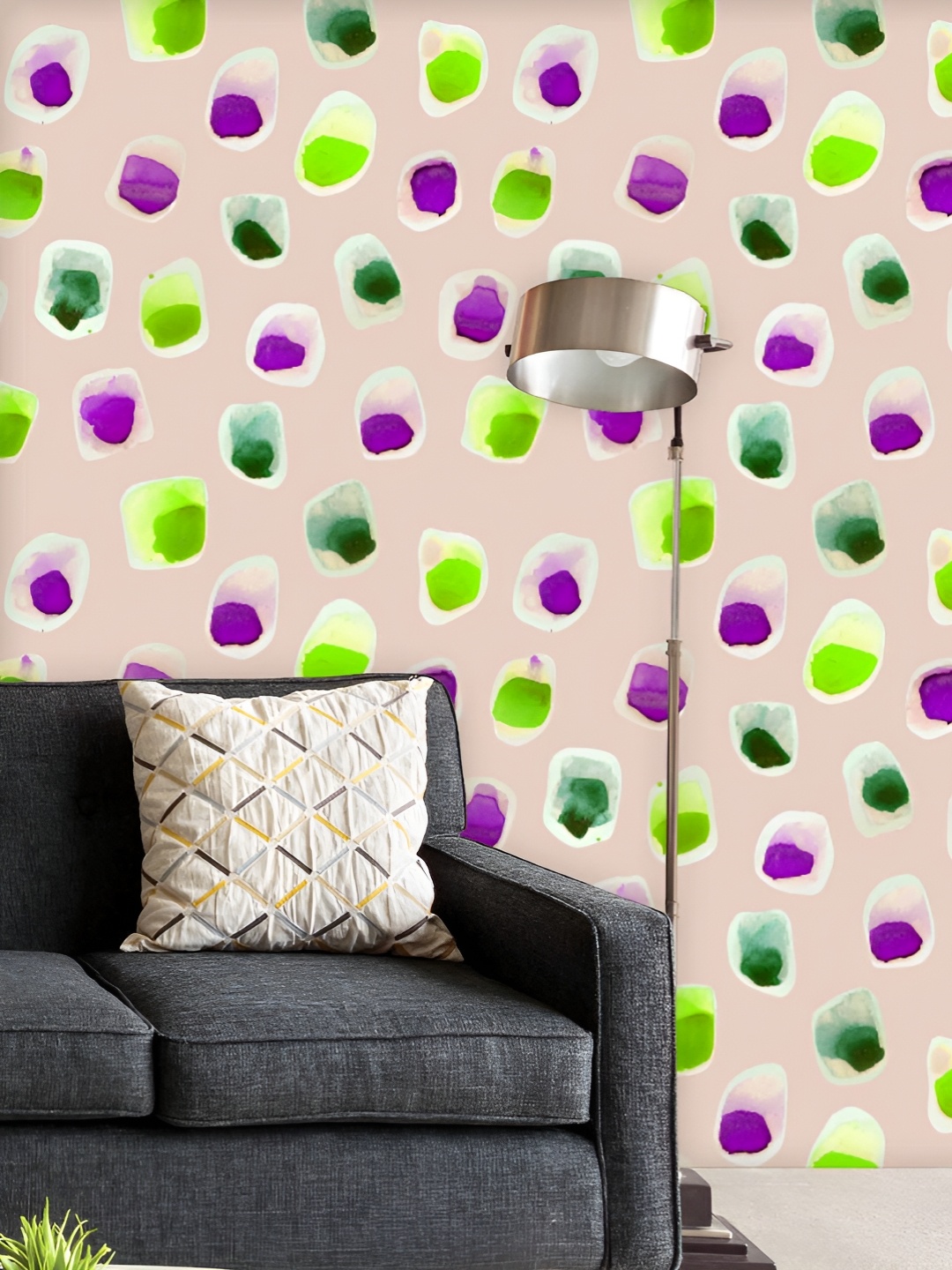 

ArtzFolio Printed UV-Resistant Anti-Bacterial Watercolor Abstract Peel & Stick Wallpaper, Multi