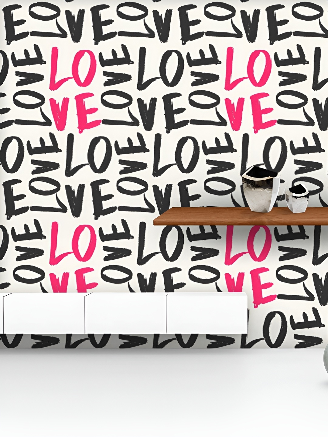 

ArtzFolio Printed UV-Resistant Anti-Bacterial Valentine Love Pattern Peel & Stick Wallpaper, Multi