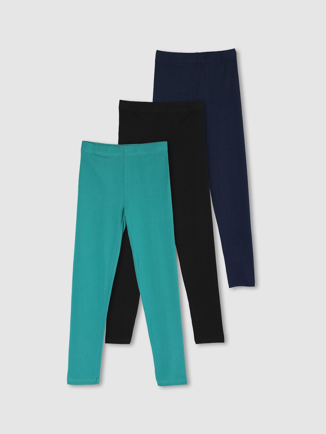 

max Girls Pack Of 3 Ankle-Length Leggings, Green