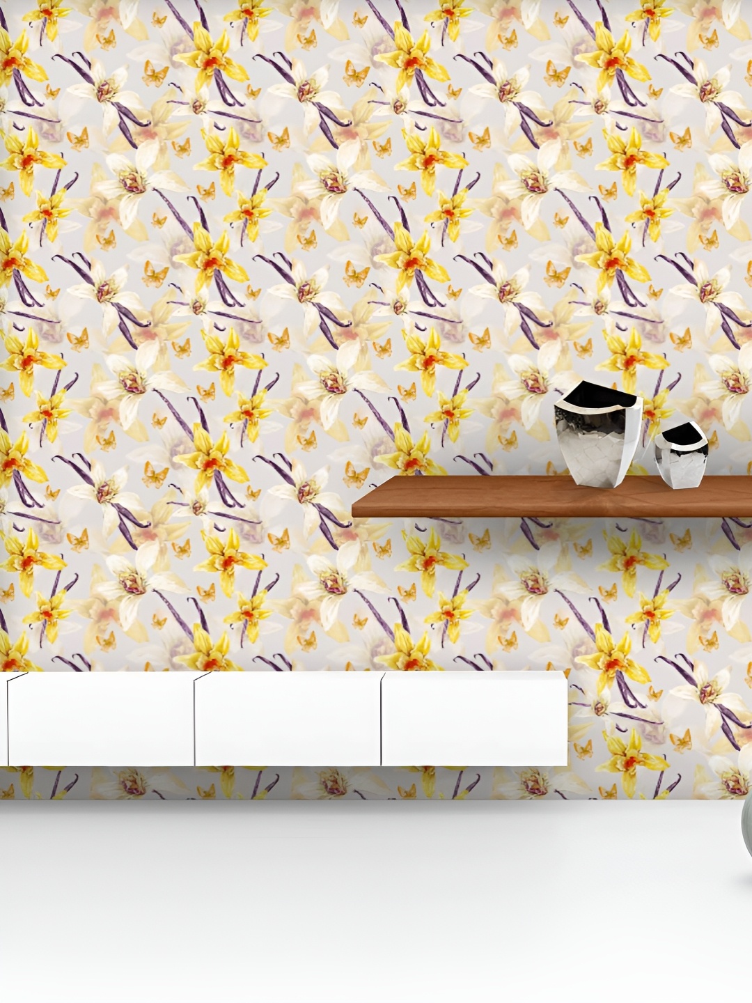 

ArtzFolio Printed UV-Resistant Anti-Bacterial Tropical Floral Pattern Peel & Stick Wallpaper, Multi