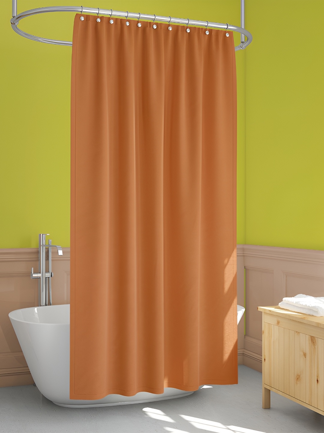 

ArtzFolio Brown Waterproof Shower Curtain