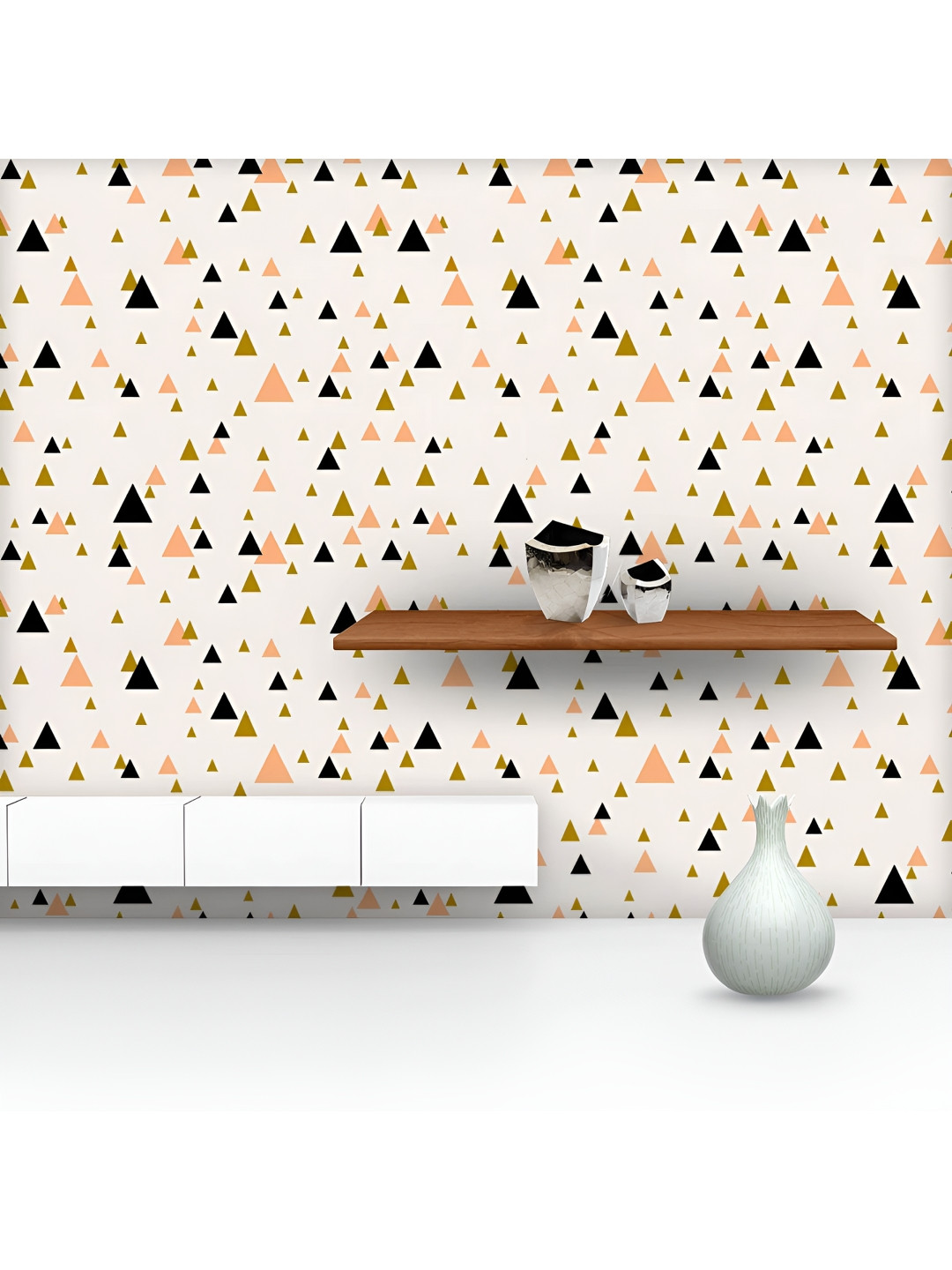 

ArtzFolio Printed UV-Resistant Anti-Bacterial Abstract Pastel Triangles Peel & Stick Wallpaper, Multi