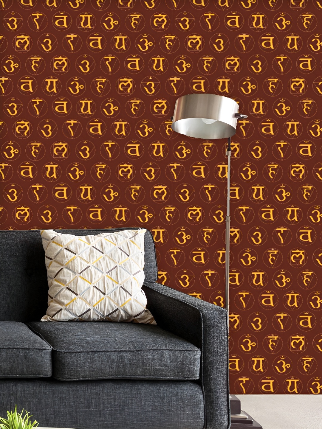 

ArtzFolio Printed UV-Resistant Anti-Bacterial Hindu Sanskrit Chakras Peel & Stick Wallpaper, Multi