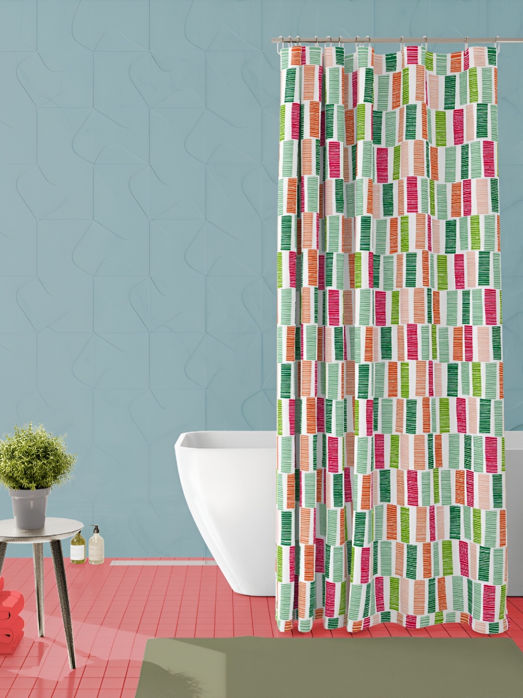 

ArtzFolio Single Piece Waterproof Polyester Shower Curtain, Multi
