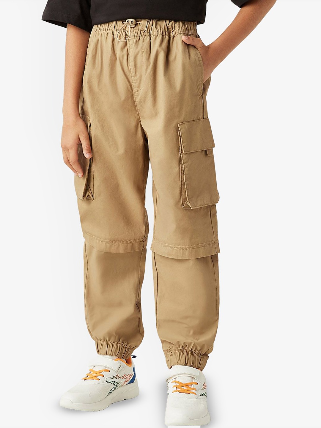 

Juniors by Babyshop Boys Regular Fit Cotton Jogger Trouser, Beige