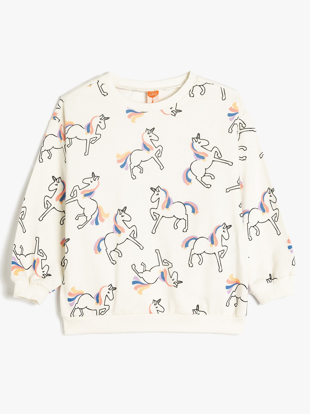 

Koton Girls Printed Pullover Cotton Sweatshirt, Beige
