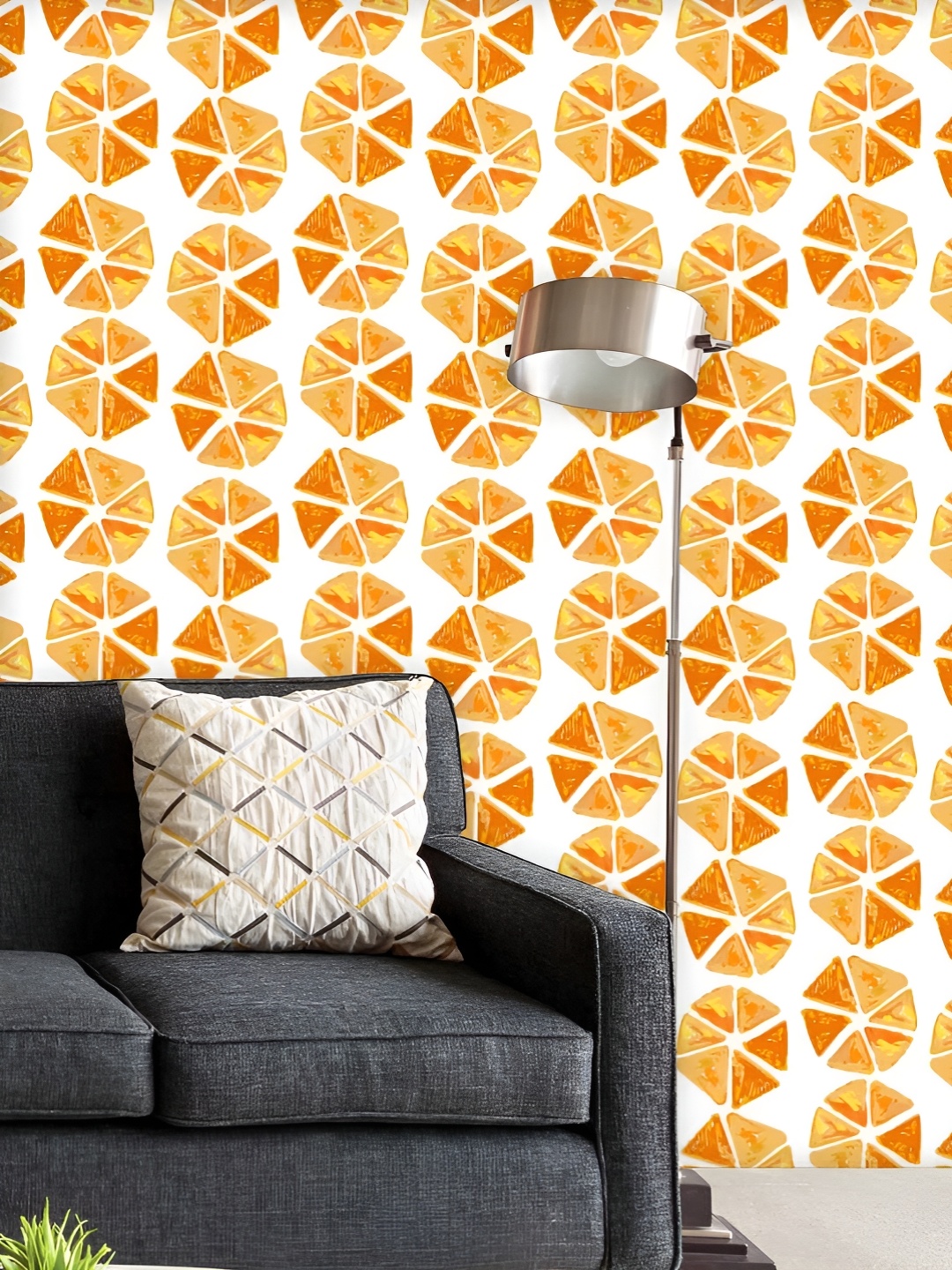 

ArtzFolio Printed UV-Resistant Anti-Bacterial GeometricalPeel & Stick Wallpaper, Multi