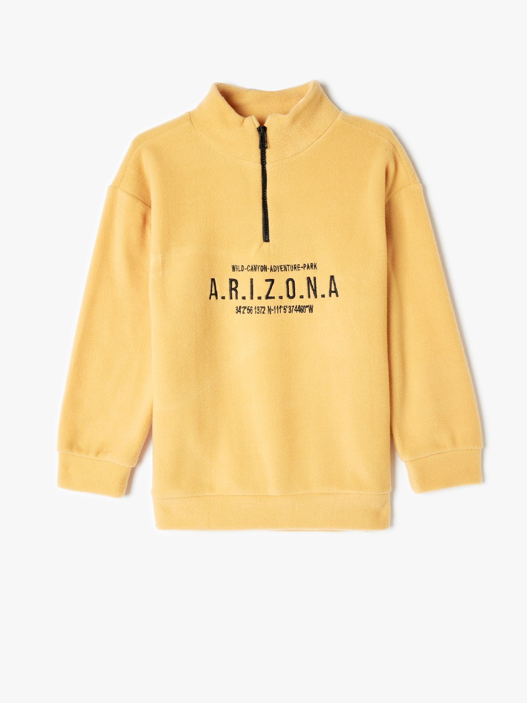 

Koton Boys Mock Collar Printed Sweatshirt, Yellow