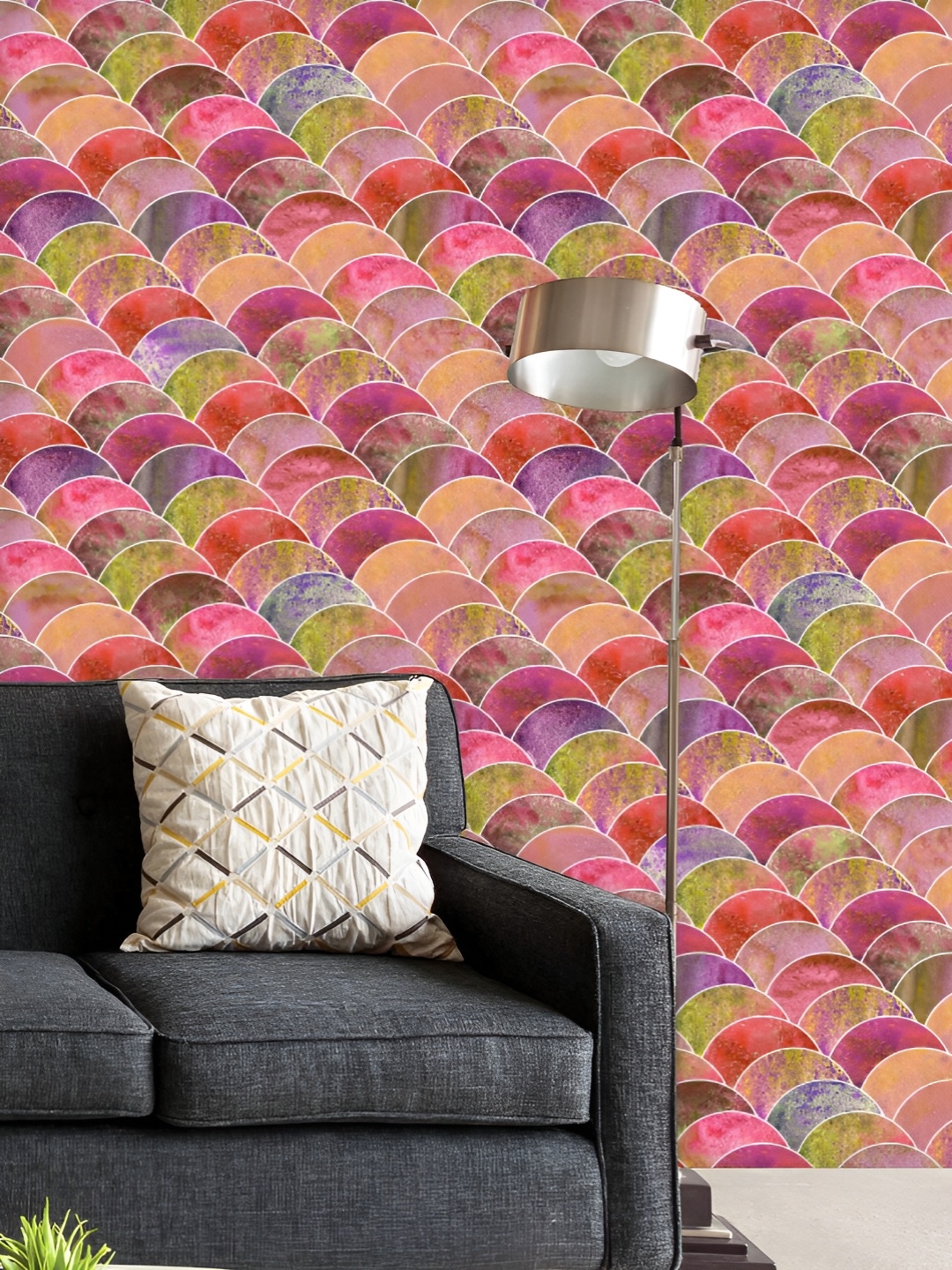 

ArtzFolio Printed UV-Resistant Anti-Bacterial Ocean Wave Japanese Pattern Peel & Stick Wallpaper, Multi