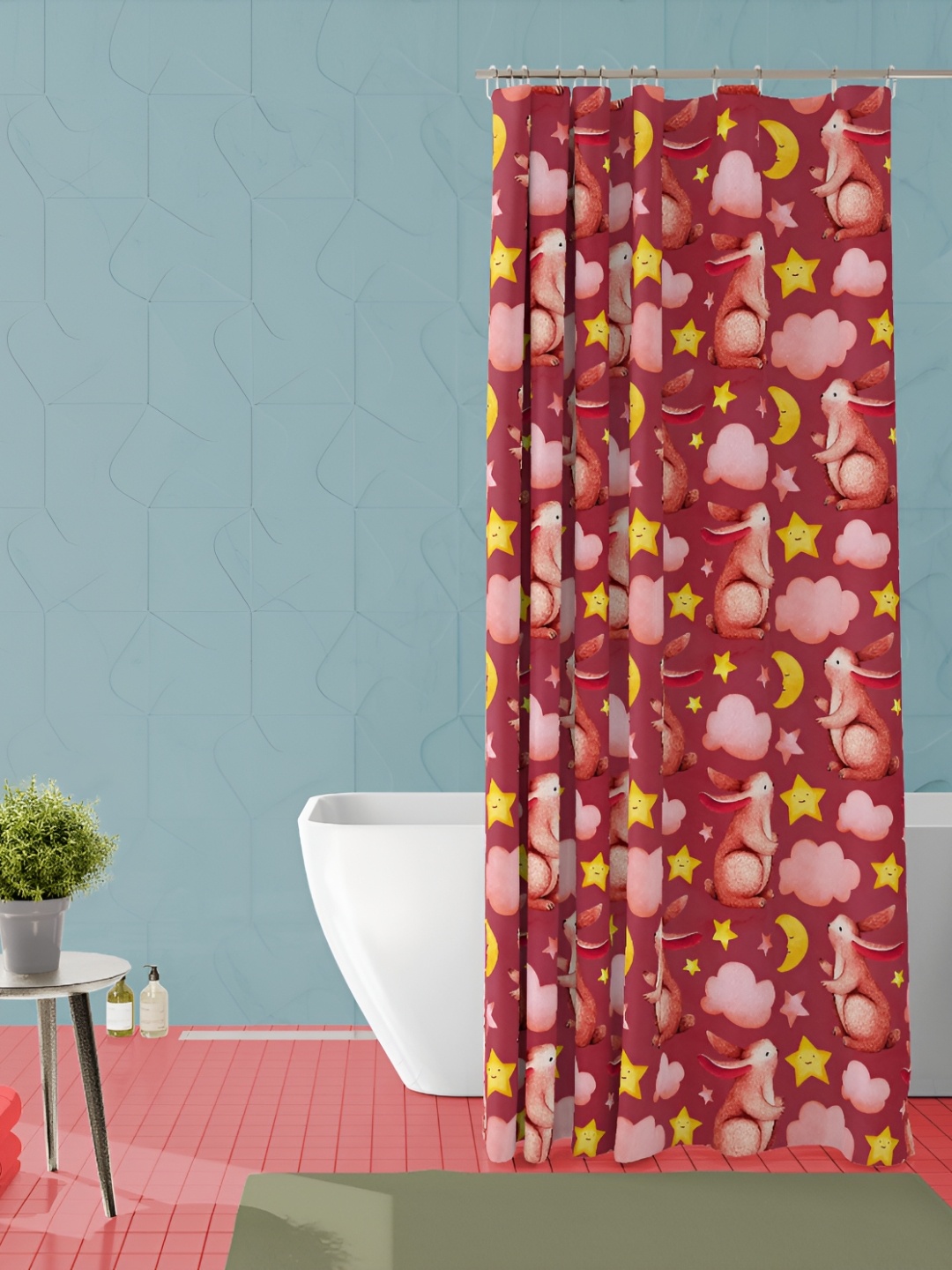 

ArtzFolio Single Piece Waterproof Polyester Shower Curtain, Multi