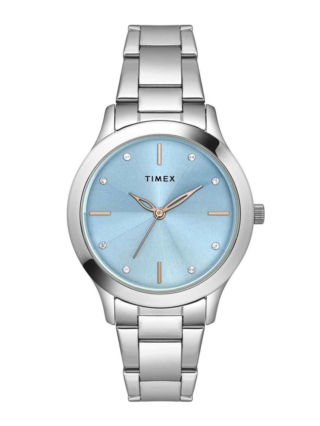 

Timex Women Brass Dial & Stainless Steel Straps Analogue Watch TWEL98SMU05, Blue