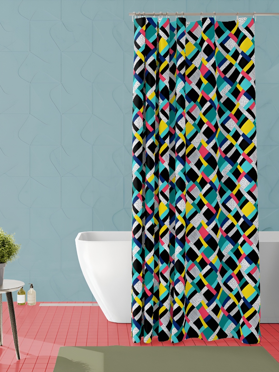 

ArtzFolio Single Piece Waterproof Polyester Shower Curtain, Multi