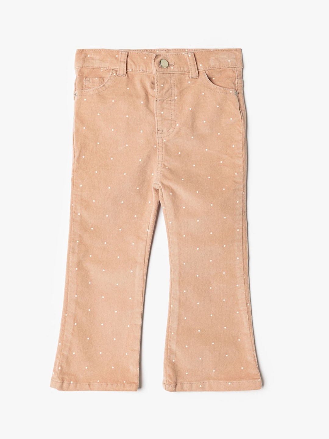 

Koton Girls Polka Dot Printed Mid-Rise Trousers, Pink