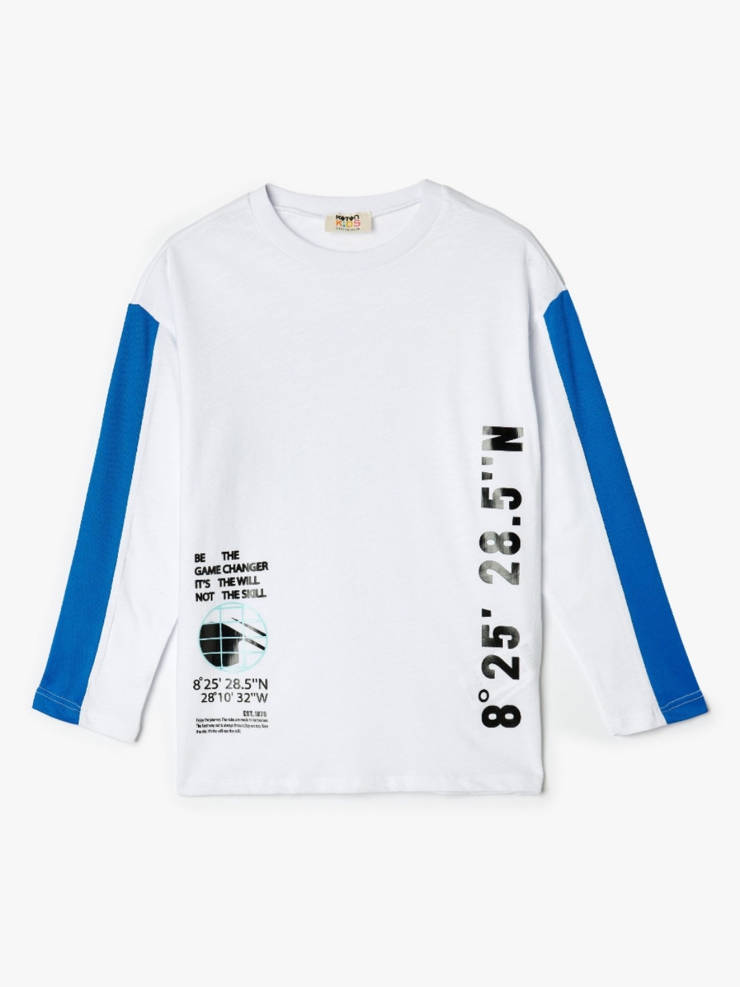 

Koton Boys Typography Printed Round Neck Cotton T-shirt, White