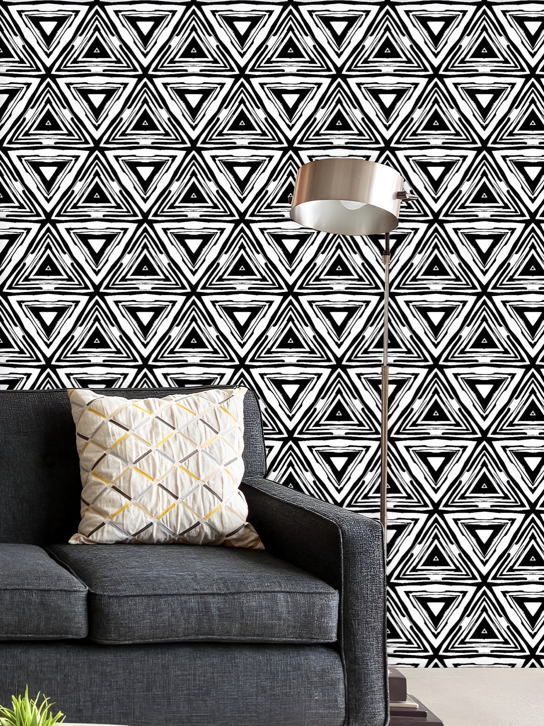 

ArtzFolio Printed UV-Resistant Anti-Bacterial Monochrome930 Hipster Style Peel & Stick Wallpaper, Multi