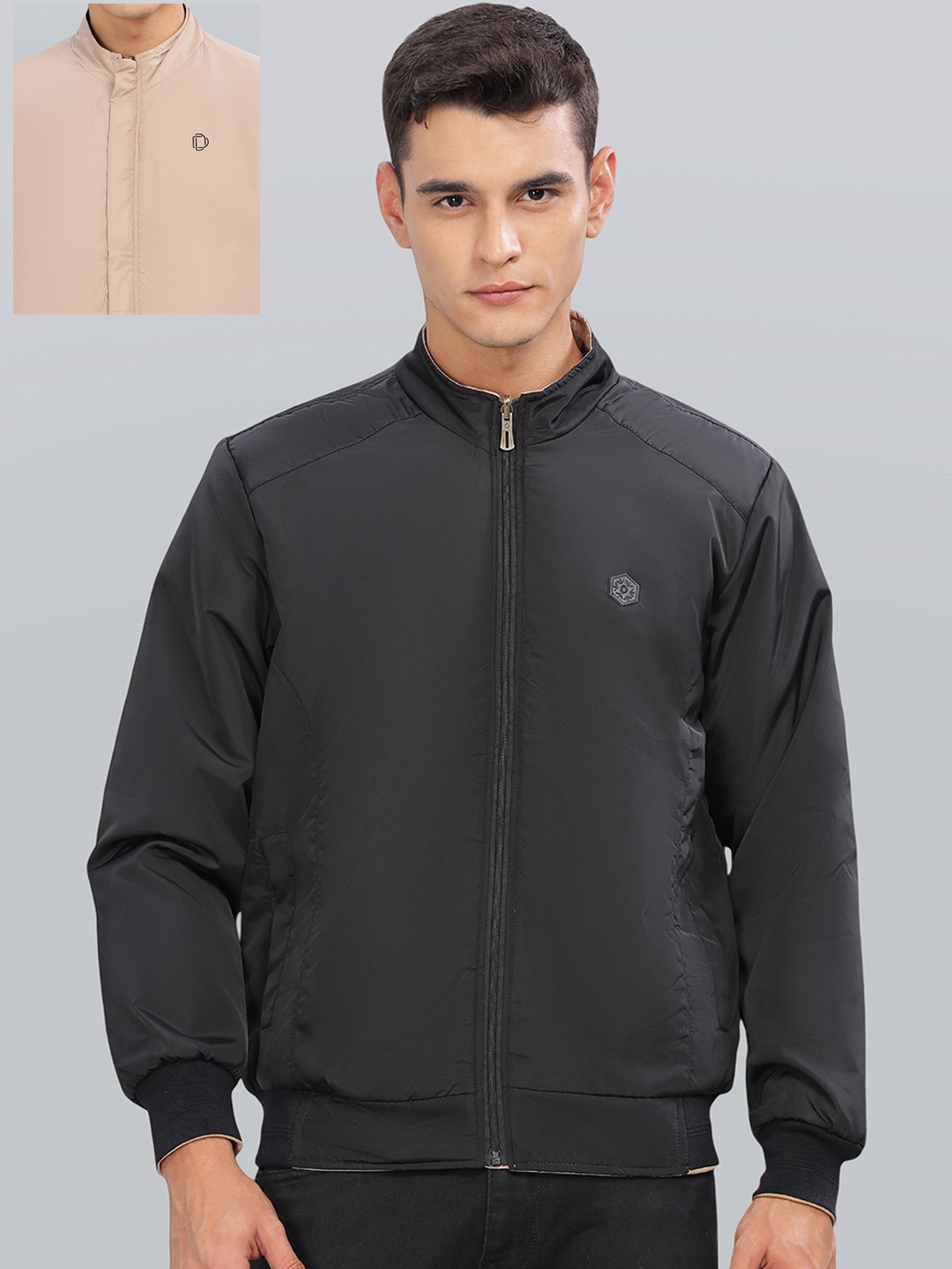 

Dollar Men Lightweight Bomber Jacket, Black