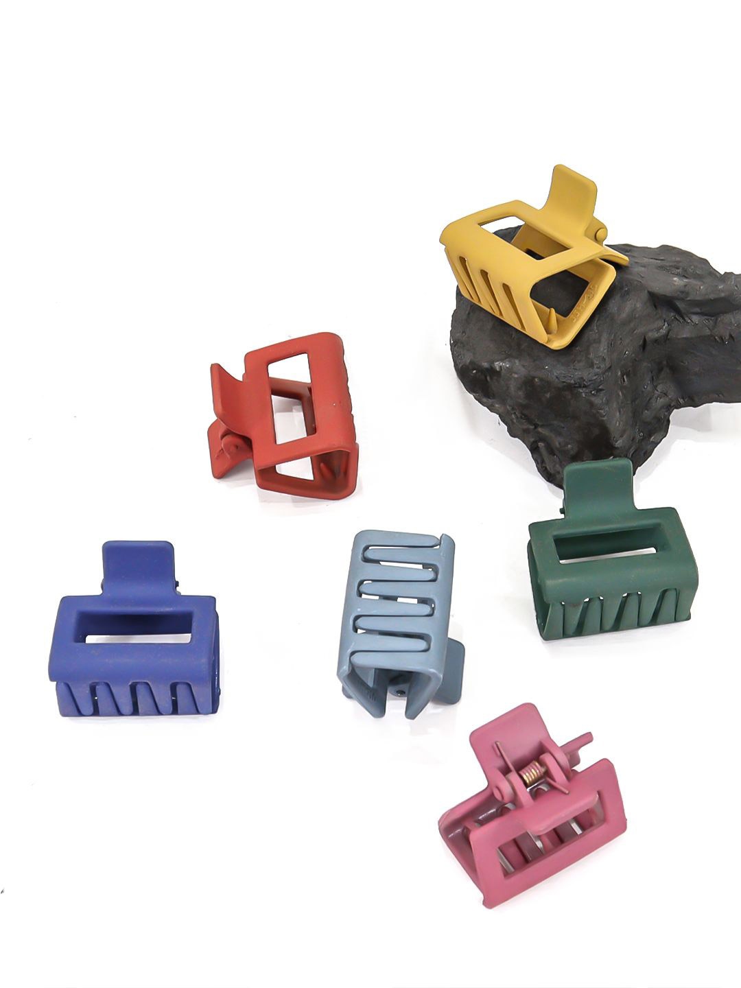 

KRENOZ Women Set of 6 Claw Clip, Red