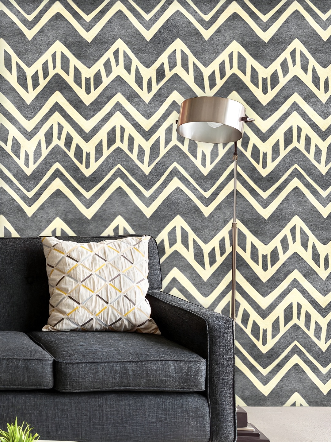 

ArtzFolio Printed UV-Resistant Anti-Bacterial Tribal Ikat Pattern Peel & Stick Wallpaper, Multi