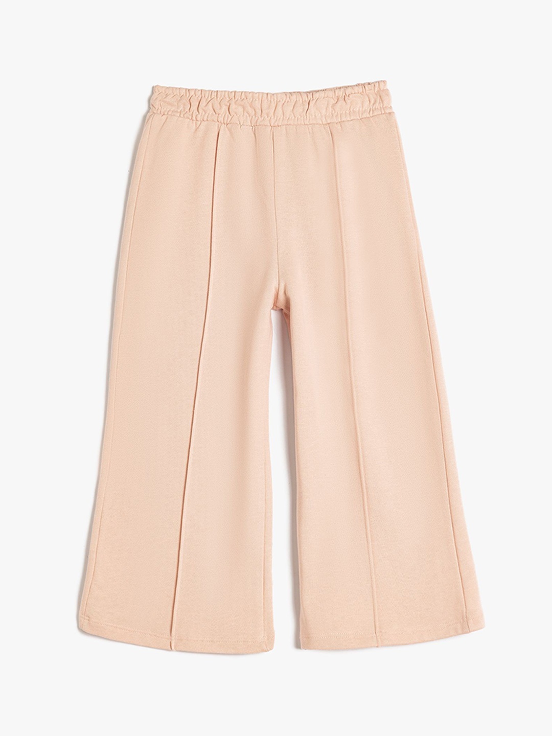 

Koton Girls Mid-Rise Wide Leg Pure Cotton Trouser, Pink