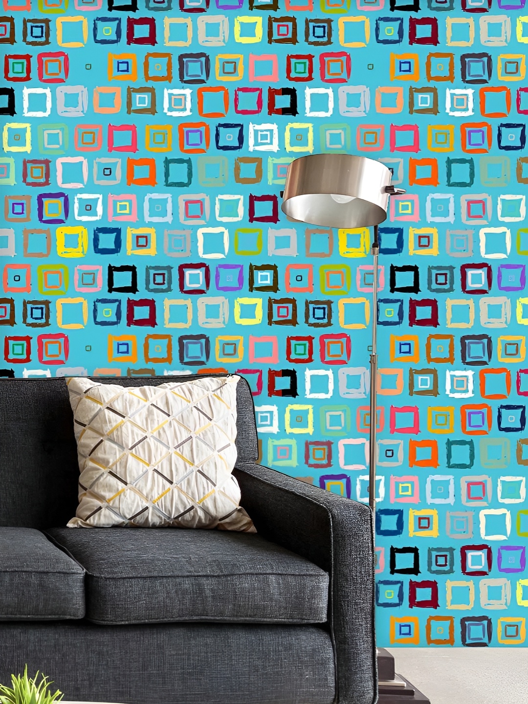 

ArtzFolio Printed UV-Resistant Anti-Bacterial Geometric Pattern Peel & Stick Wallpaper, Multi