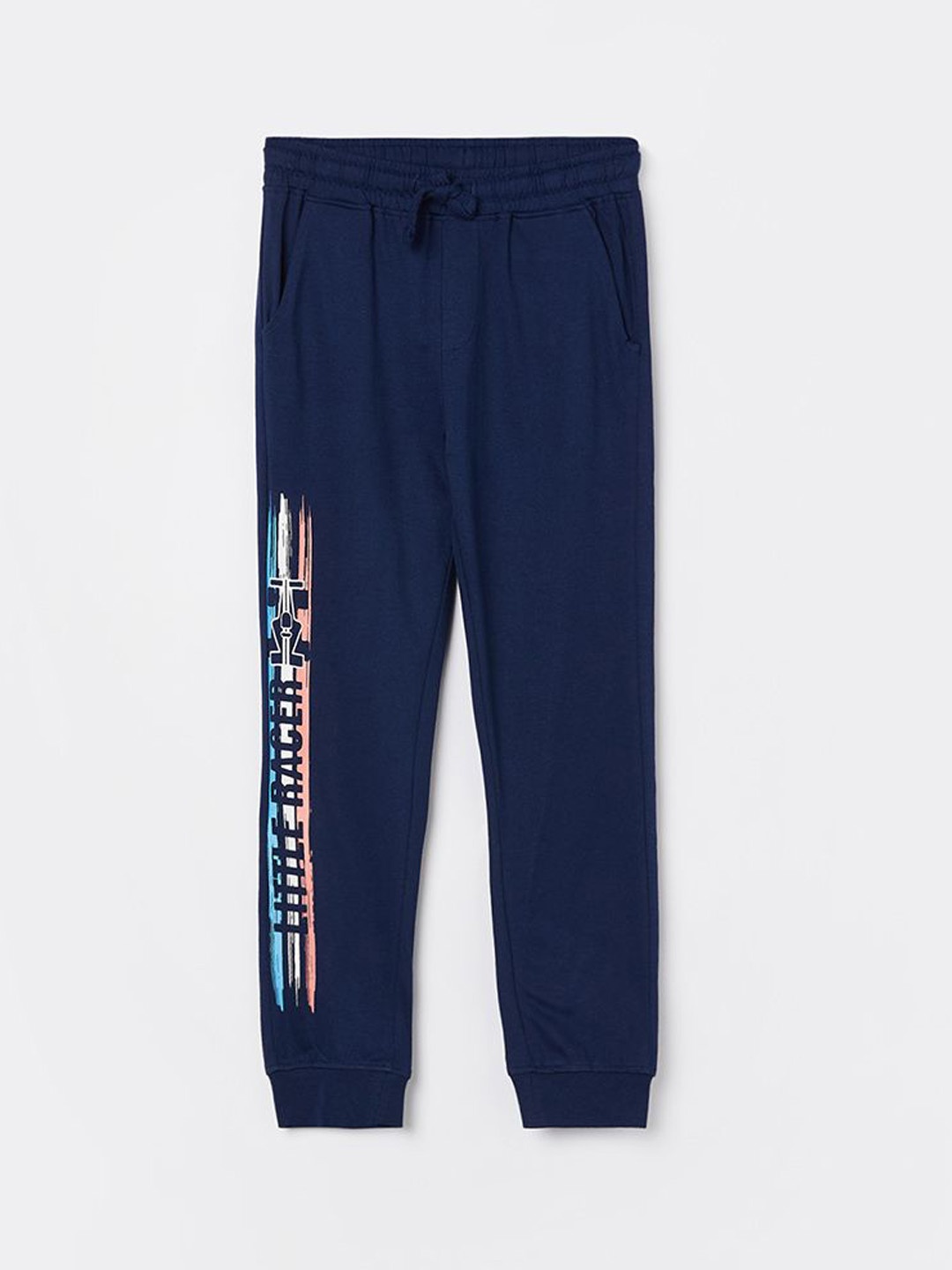 

Fame Forever by Lifestyle Boys Printed Pure Cotton Regular Fit Joggers, Blue