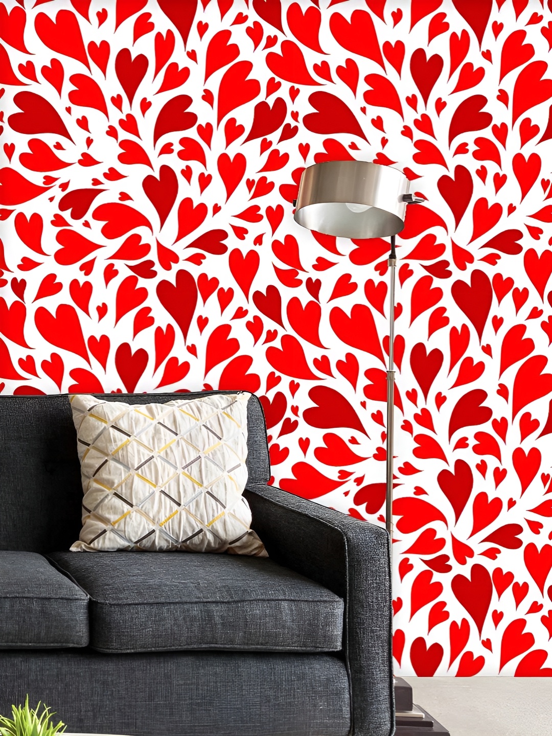 

ArtzFolio Printed UV-Resistant Anti-Bacterial Valentine Hearts Peel & Stick Wallpaper, Multi