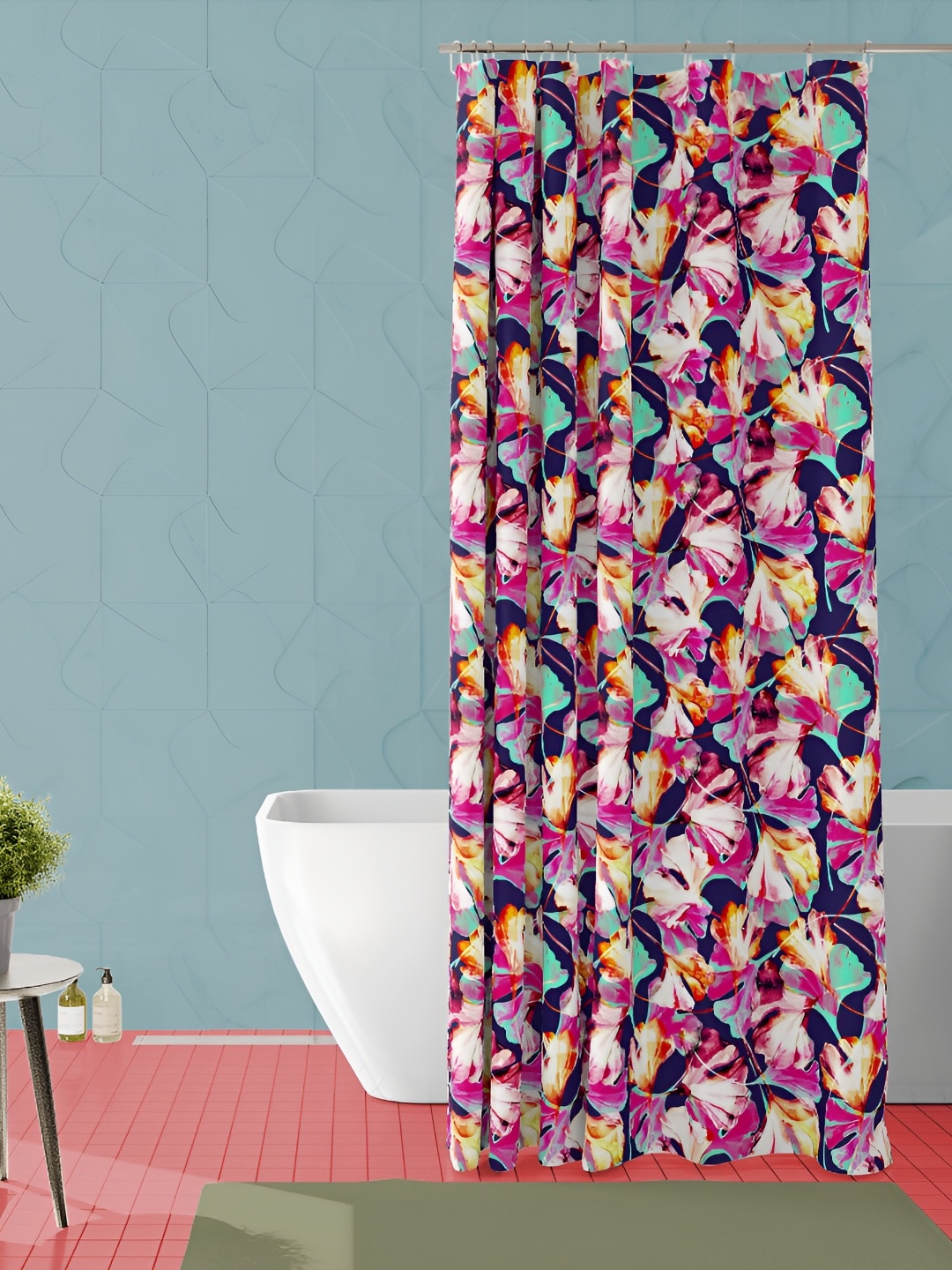 

ArtzFolio Purple and Blue Abstract Printed Waterproof Shower Curtain