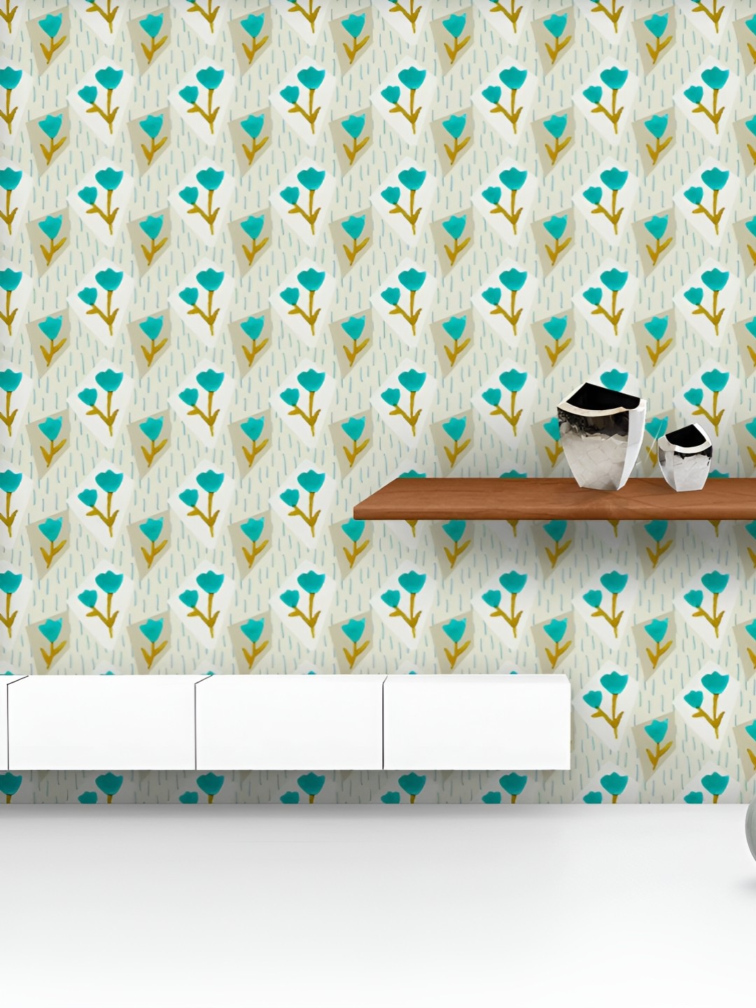 

ArtzFolio Printed UV-Resistant Anti-Bacterial Baby Pink Floral Pattern Peel & Stick Wallpaper, Multi