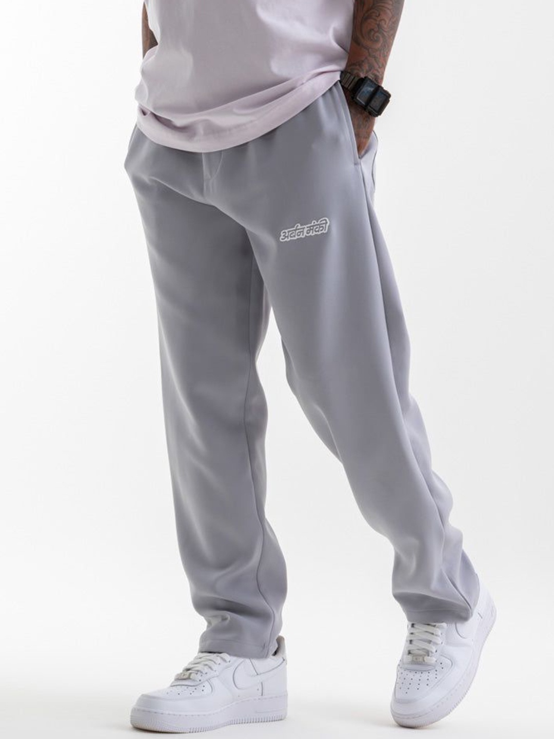 

Urban Monkey Men Relaxed-Fit Straight-Cut Track Pants, Grey