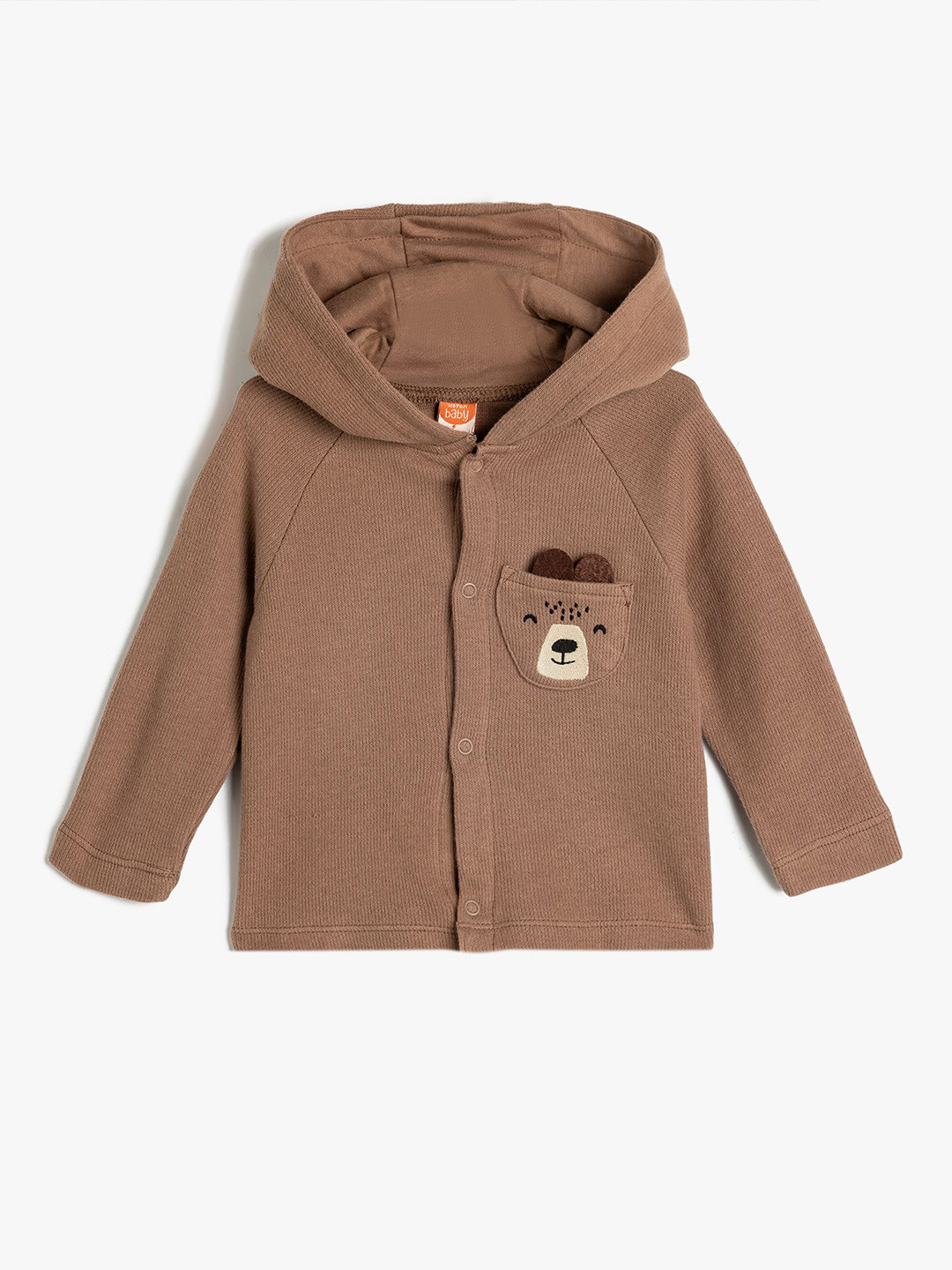 

Koton Boys Pure Cotton Long Sleeves Hooded Sweatshirt, Brown
