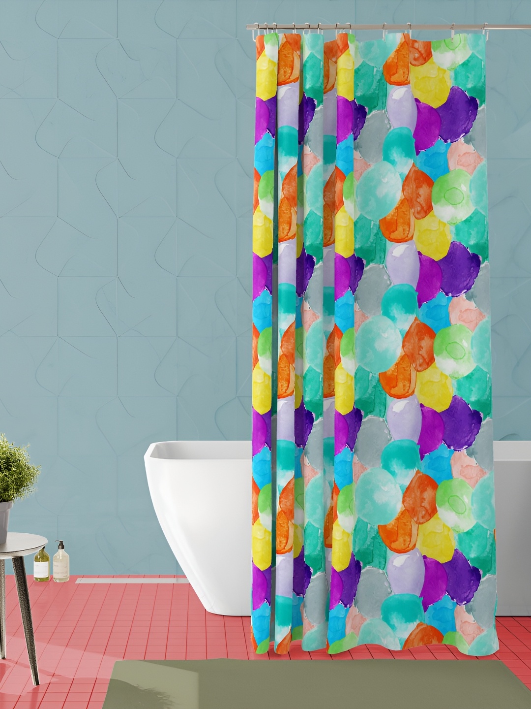 

ArtzFolio Single Piece Waterproof Polyester Shower Curtain, Multi