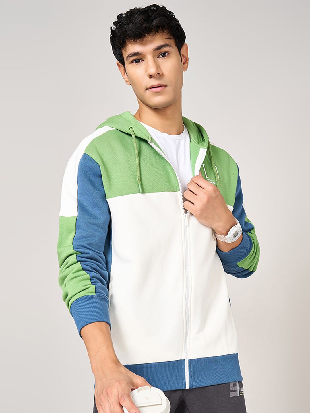 

Ajile by Pantaloons Men Hood Long Sleeves Sweatshirt, White