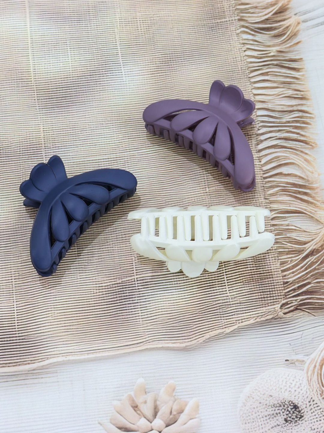 

FIMBUL Women Set of 3 Western Claw Clip, Purple