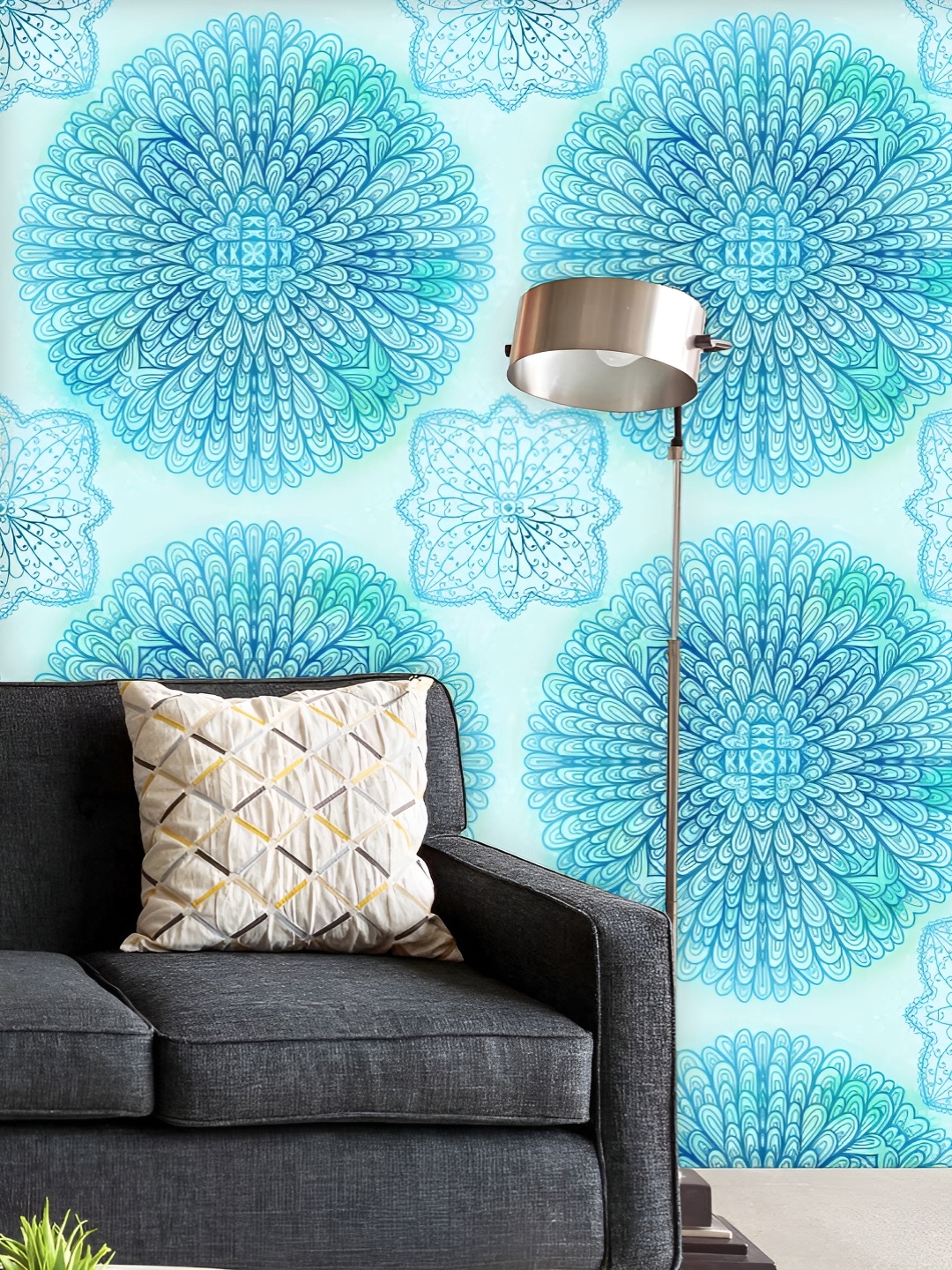 

ArtzFolio Printed UV-Resistant Anti-Bacterial Ethnic Ornament Peel & Stick Wallpaper, Multi