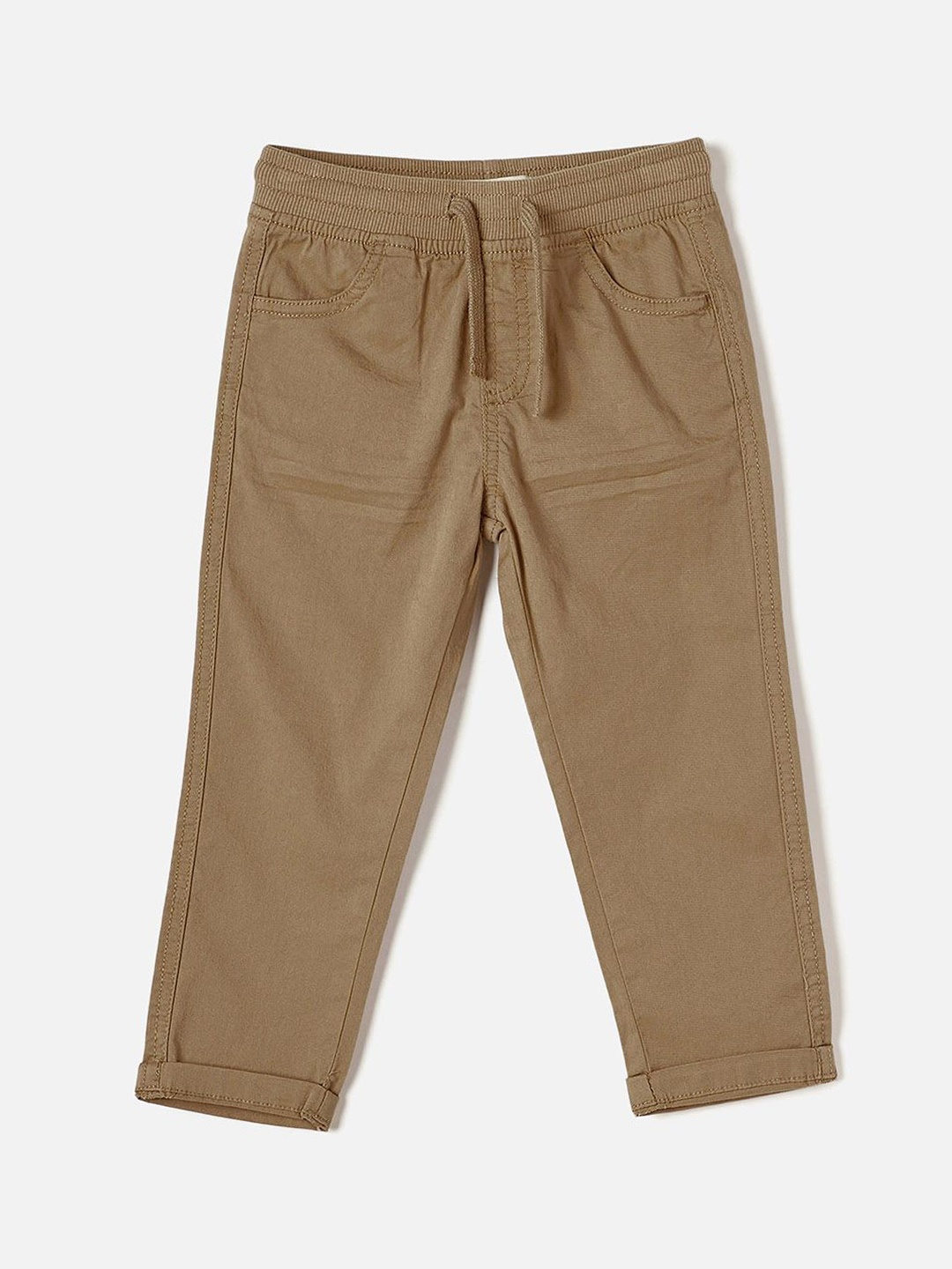 

Juniors by Babyshop Boys Cotton Trousers, Beige