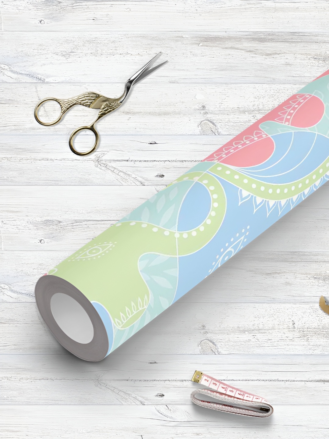 

ArtzFolio Printed UV-Resistant Anti-Bacterial Elephants Peel & Stick Wallpaper, Multi