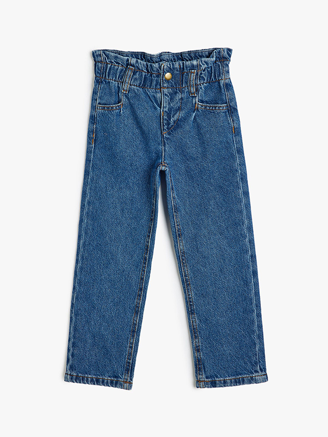 

Koton Girls Mid-Rise Regular Fit Trousers, Blue