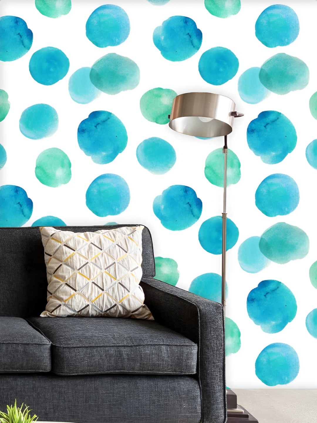 

ArtzFolio Printed UV-Resistant Anti-Bacterial Watercolor Pattern Peel & Stick Wallpaper, Multi