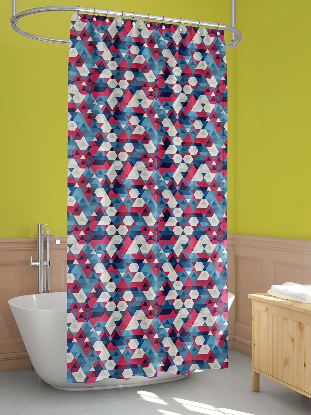 

ArtzFolio Blue & Red Printed Waterproof Shower Curtains