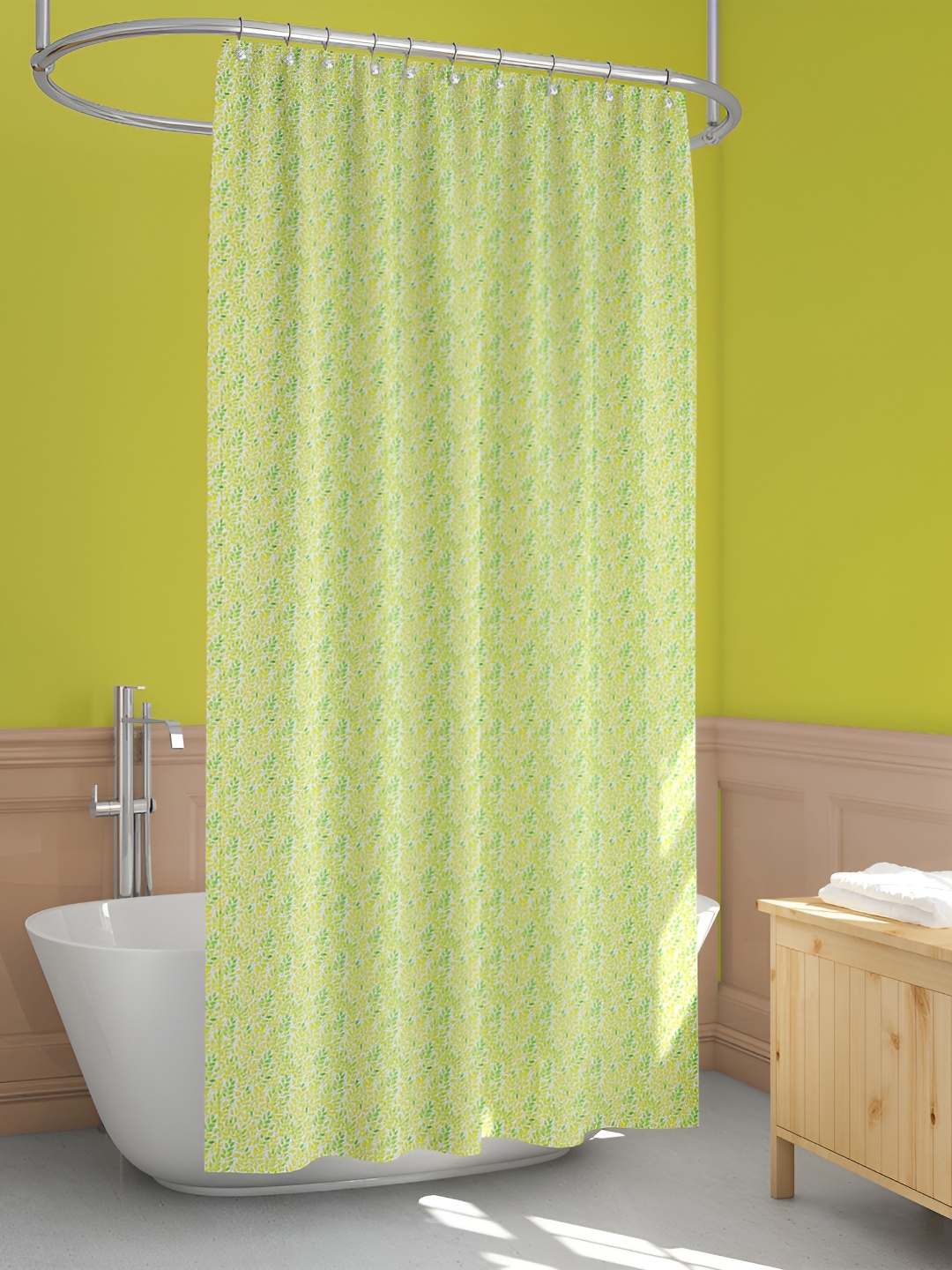 

ArtzFolio Green Printed Waterproof Shower Curtain