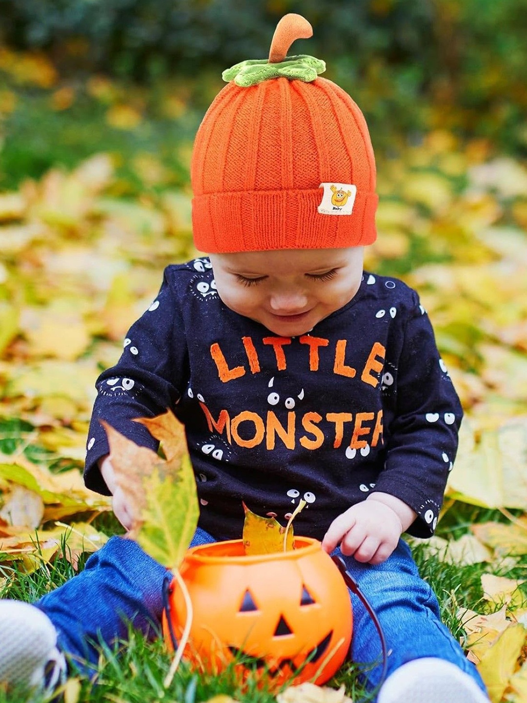 

EL REGALO Kids Woollen Beanie, Orange