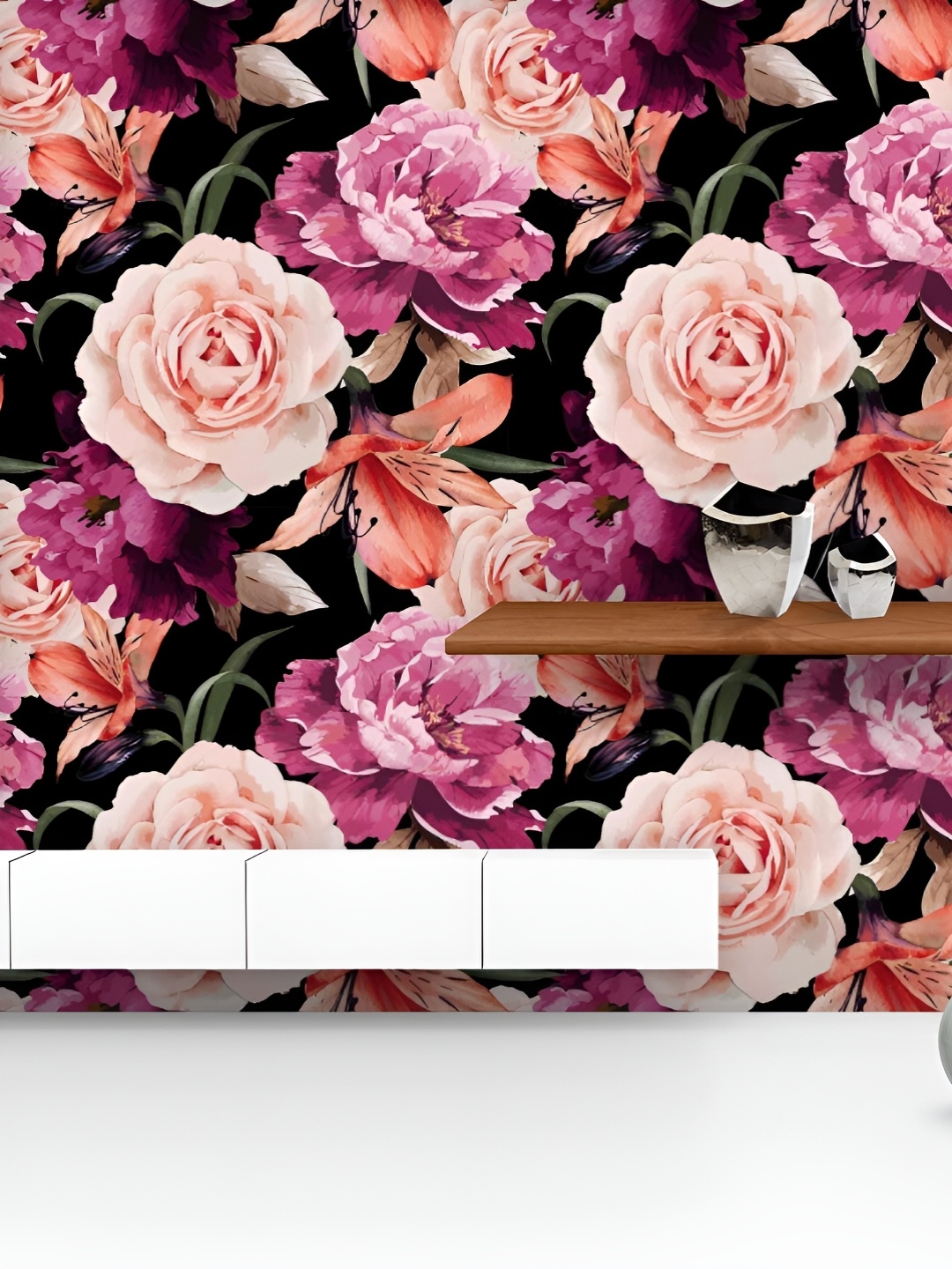 

ArtzFolio Printed UV-Resistant Anti-Bacterial Roses Peel & Stick Wallpaper, Multi